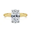 Clearance Gabriel & Co. Lark - 14K White-Yellow Gold Oval Solitaire Diamond Engagement Ring