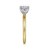 Discount Gabriel & Co. Lark - 14K White-Yellow Gold Round Solitaire Diamond Engagement Ring