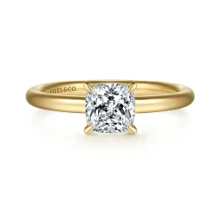 Outlet Gabriel & Co. Lark - 14K Yellow Gold Cushion Cut Solitaire Engagement Ring