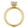 Gabriel & Co. Lark - 14K Yellow Gold Emerald Cut Diamond Engagement Ring