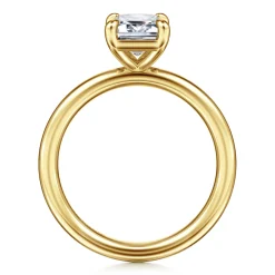 Gabriel & Co. Lark - 14K Yellow Gold Emerald Cut Diamond Engagement Ring
