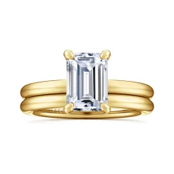 Gabriel & Co. Lark - 14K Yellow Gold Emerald Cut Diamond Engagement Ring
