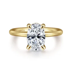 Gabriel & Co. Lark - 14K Yellow Gold Oval Solitaire Engagement Ring