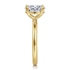 Hot Gabriel & Co. Lark - 14K Yellow Gold Oval Solitaire Engagement Ring