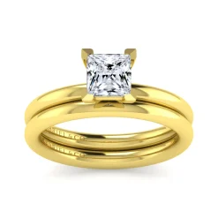 Gabriel & Co. Lark - 14K Yellow Gold Princess Cut Solitaire Engagement Ring