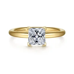 Gabriel & Co. Lark - 14K Yellow Gold Princess Cut Solitaire Engagement Ring