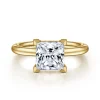 Best Gabriel & Co. Lark - 14K Yellow Gold Princess Cut Solitaire Engagement Ring