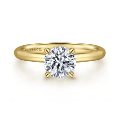 Gabriel & Co. Lark - 14K Yellow Gold Round Solitaire Engagement Ring