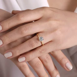 Gabriel & Co. Lark - 14K Yellow Gold Round Solitaire Engagement Ring