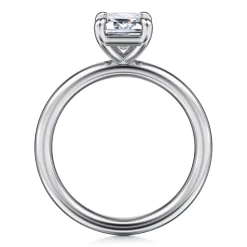 New Gabriel & Co. Lark - Platinum Emerald Cut Solitaire Engagement Ring