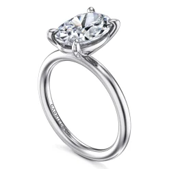 Discount Gabriel & Co. Lark - Platinum Oval Solitaire Engagement Ring