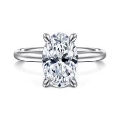 Discount Gabriel & Co. Lark - Platinum Oval Solitaire Engagement Ring