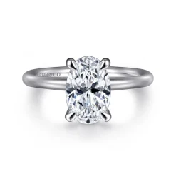 Sale Gabriel & Co. Lark - Platinum Oval Solitaire Engagement Ring