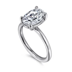 Sale Gabriel & Co. Lark - Platinum Oval Solitaire Engagement Ring