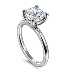 Outlet Gabriel & Co. Lark - Platinum Round Solitaire Diamond Engagement Ring