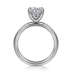 New Gabriel & Co. Lark - Platinum Round Solitaire Diamond Engagement Ring
