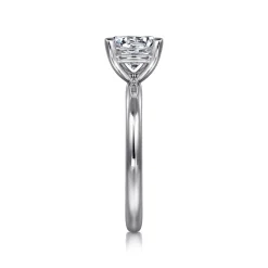 New Gabriel & Co. Lark - Platinum Round Solitaire Diamond Engagement Ring