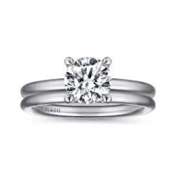 Online Gabriel & Co. Lark - Platinum Round Solitaire Engagement Ring