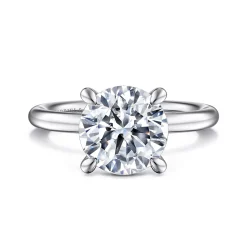 Hot Gabriel & Co. Lark - Platinum Round Solitaire Engagement Ring