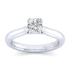 Outlet Gabriel & Co. Lauren - 14K White Gold Cushion Cut Diamond Engagement Ring