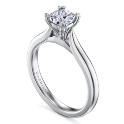 Outlet Gabriel & Co. Lauren - 14K White Gold Cushion Cut Diamond Engagement Ring