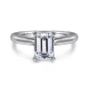 Hot Gabriel & Co. Lauren - 14K White Gold Emerald Cut Diamond Engagement Ring