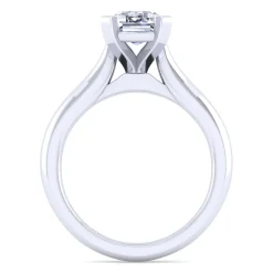 Hot Gabriel & Co. Lauren - 14K White Gold Emerald Cut Diamond Engagement Ring