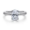 Discount Gabriel & Co. Lauren - 14K White Gold Oval Diamond Engagement Ring