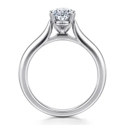 Discount Gabriel & Co. Lauren - 14K White Gold Oval Diamond Engagement Ring