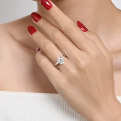 Gabriel & Co. Lauren - 14K White Gold Oval Diamond Engagement Ring