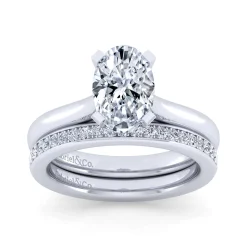 Gabriel & Co. Lauren - 14K White Gold Oval Diamond Engagement Ring
