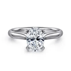 Gabriel & Co. Lauren - 14K White Gold Oval Diamond Engagement Ring