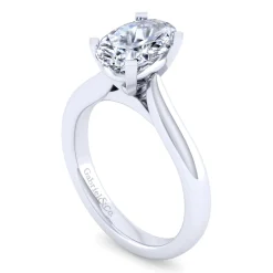 Gabriel & Co. Lauren - 14K White Gold Oval Diamond Engagement Ring
