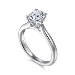 Hot Gabriel & Co. Lauren - 14K White Gold Oval Diamond Engagement Ring