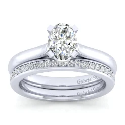 Hot Gabriel & Co. Lauren - 14K White Gold Oval Diamond Engagement Ring