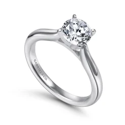 Clearance Gabriel & Co. Lauren - 14K White Gold Round Diamond Engagement Ring