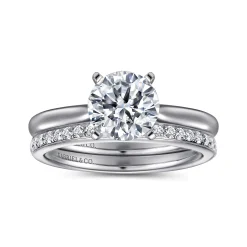 Online Gabriel & Co. Lauren - 14K White Gold Round Solitaire Diamond Engagement Ring