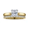 Gabriel & Co. Lauren - 14K White-Yellow Gold Cushion Cut Diamond Engagement Ring