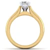 Outlet Gabriel & Co. Lauren - 14K White-Yellow Gold Emerald Cut Diamond Engagement Ring