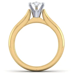 Outlet Gabriel & Co. Lauren - 14K White-Yellow Gold Marquise Shape Diamond Engagement Ring