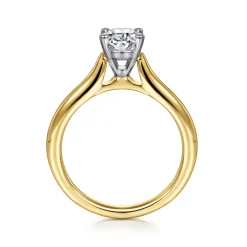 Sale Gabriel & Co. Lauren - 14K White-Yellow Gold Oval Diamond Engagement Ring