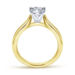 Online Gabriel & Co. Lauren - 14K White-Yellow Gold Round Diamond Engagement Ring