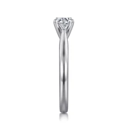 New Gabriel & Co. Lauren - Platinum Round Diamond Solitaire Engagement Ring