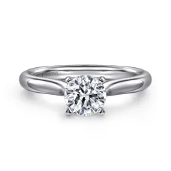 Hot Gabriel & Co. Lauren - Platinum Round Diamond Solitaire Engagement Ring