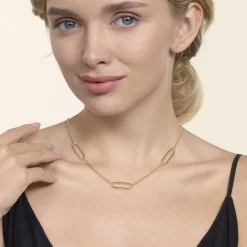 Outlet Gabriel & Co. Layered Necklace Station 14K Yellow Gold Bujukan