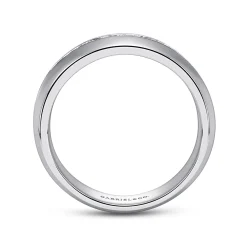 Clearance Gabriel & Co. Lazare - 14k White Gold Channel Set Round 15 Stone Diamond Anniversary Band - 0.35 ct