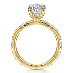 Hot Gabriel & Co. Leandra - 14K Yellow Gold Oval Diamond Engagement Ring