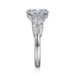 Online Gabriel & Co. Leane - 14K White Gold Five Stone Oval Diamond Engagement Ring