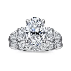 Online Gabriel & Co. Leane - 14K White Gold Five Stone Oval Diamond Engagement Ring