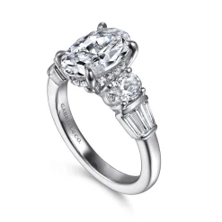 Online Gabriel & Co. Leane - 14K White Gold Five Stone Oval Diamond Engagement Ring